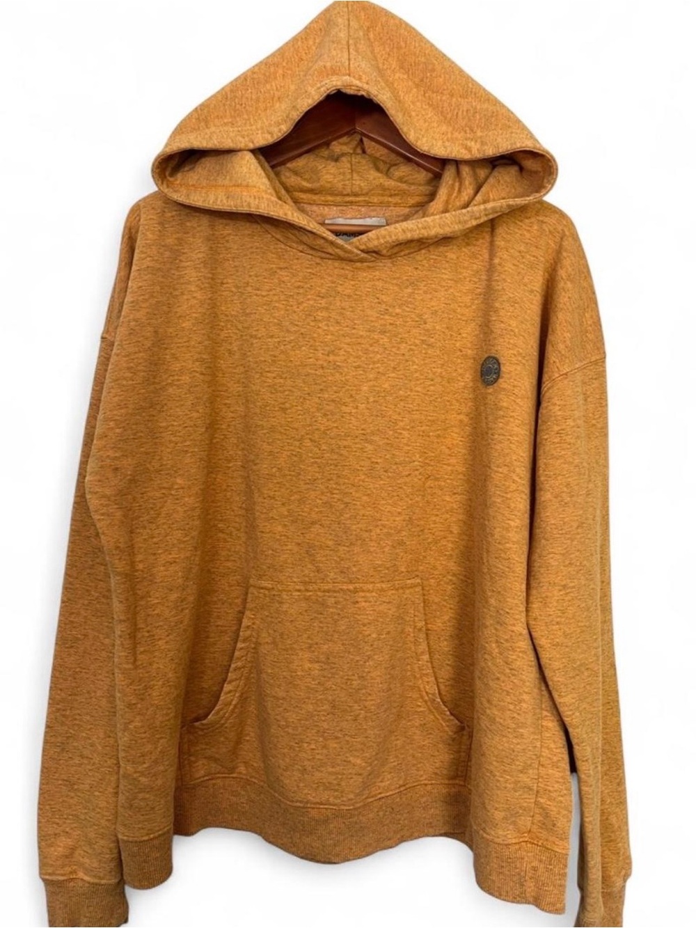 Damson Madder Relaxed Hoodie LargeMustard Yellow Orange Pullover Sweatshirt